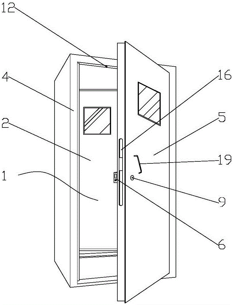 Anti-trailing interactive linkage door