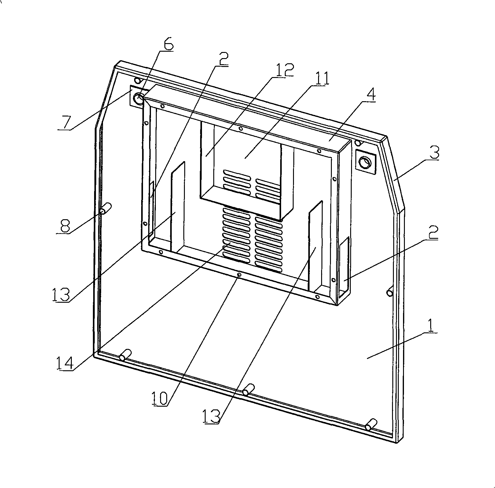 Air inlet end shield of generator set