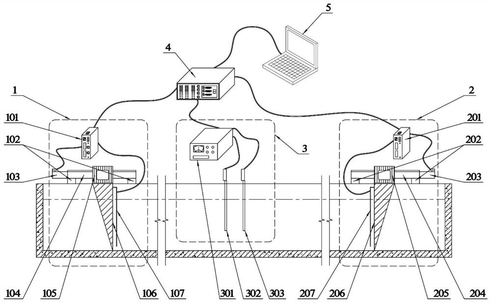 Water tank active absorption type wave maker system and control method