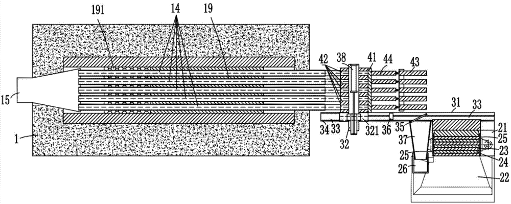 Heat treatment device of rod-like material