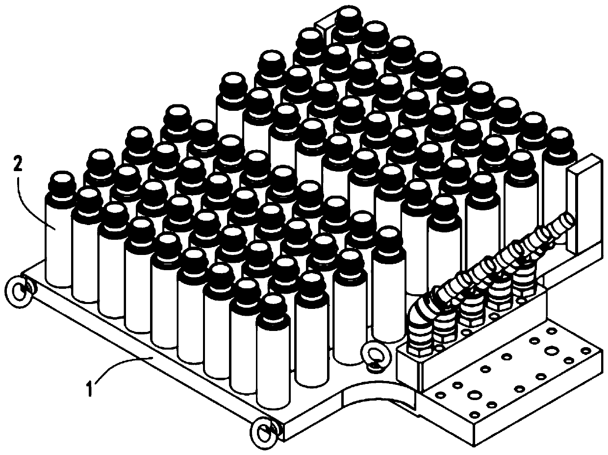 Integrated mechanical arm taking-out plate