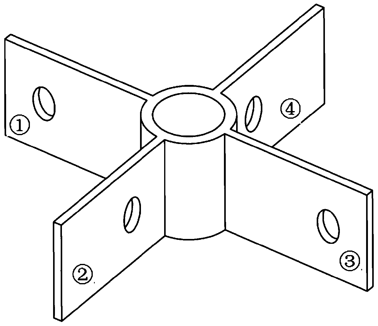 Vane of stirring type wind power heating start device