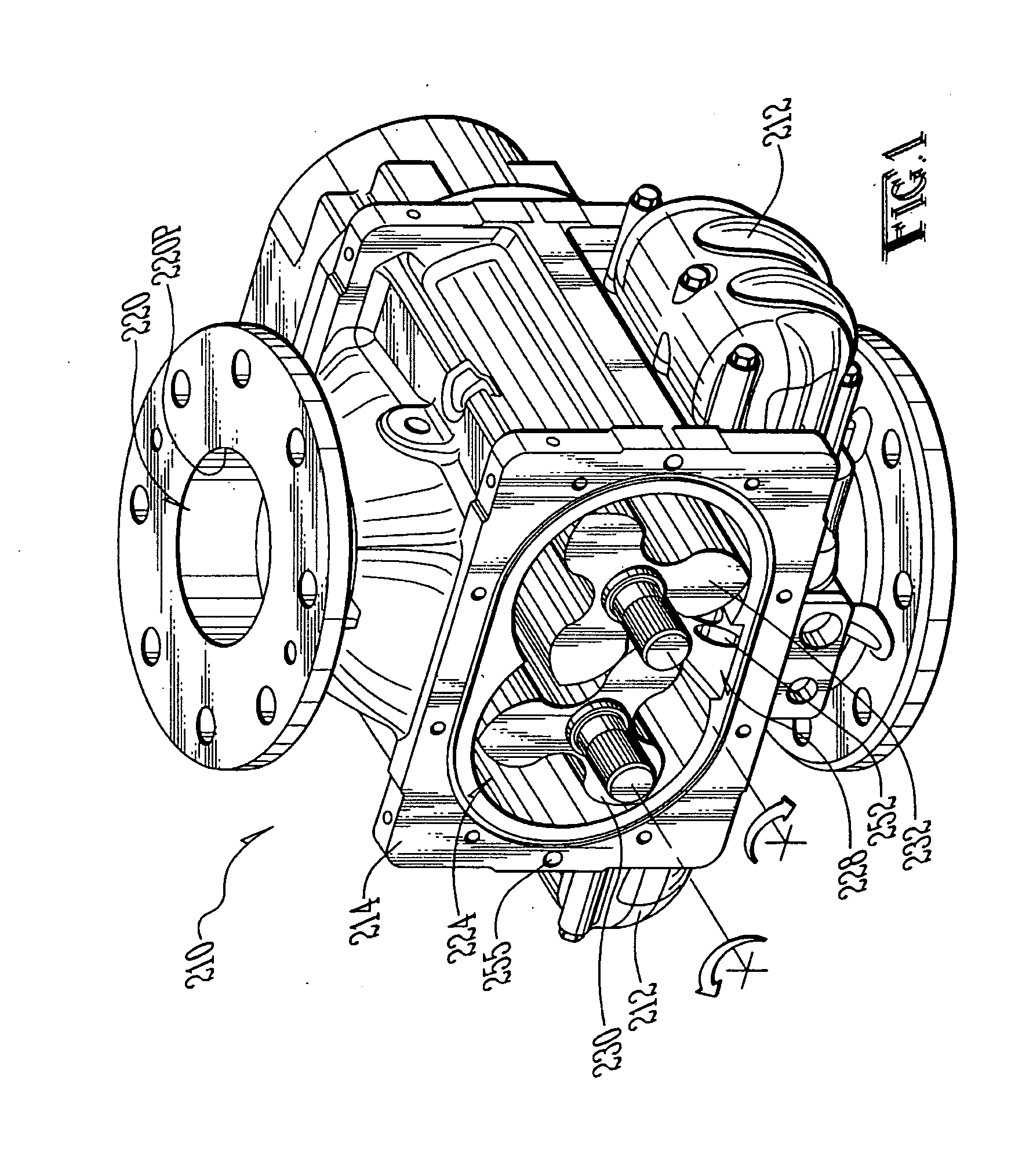 Noise and shock reduction in rotary positive displacement blowers