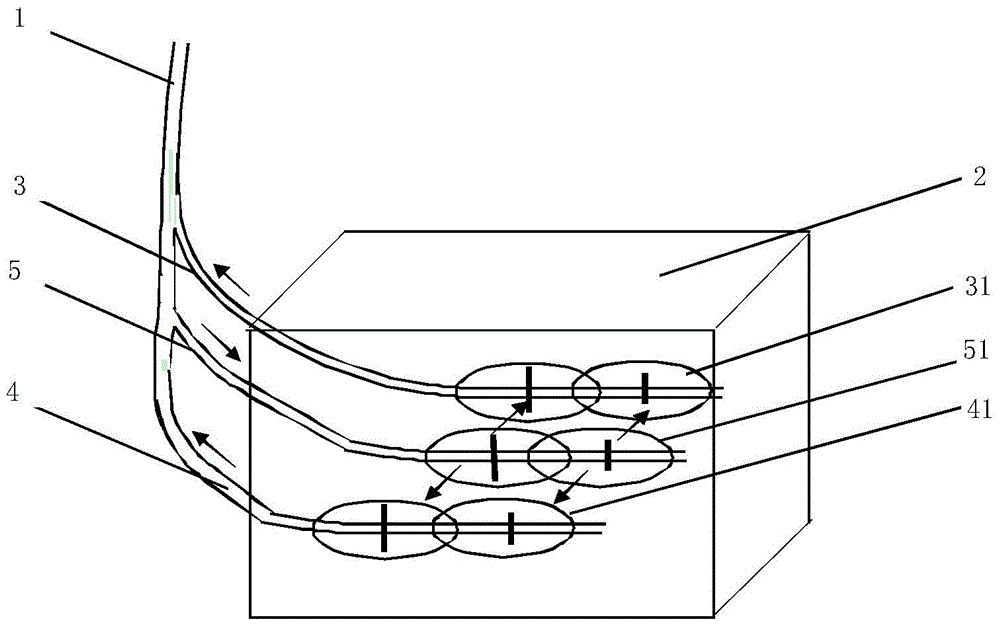 Single-well parallel crack water injection and oil extraction method of offshore low-permeability reservoir