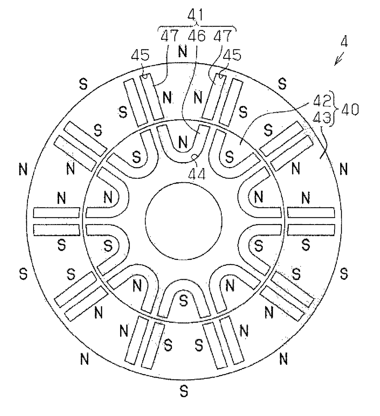 Magnet embedded rotor and method of manufacturing the magnet embedded rotor