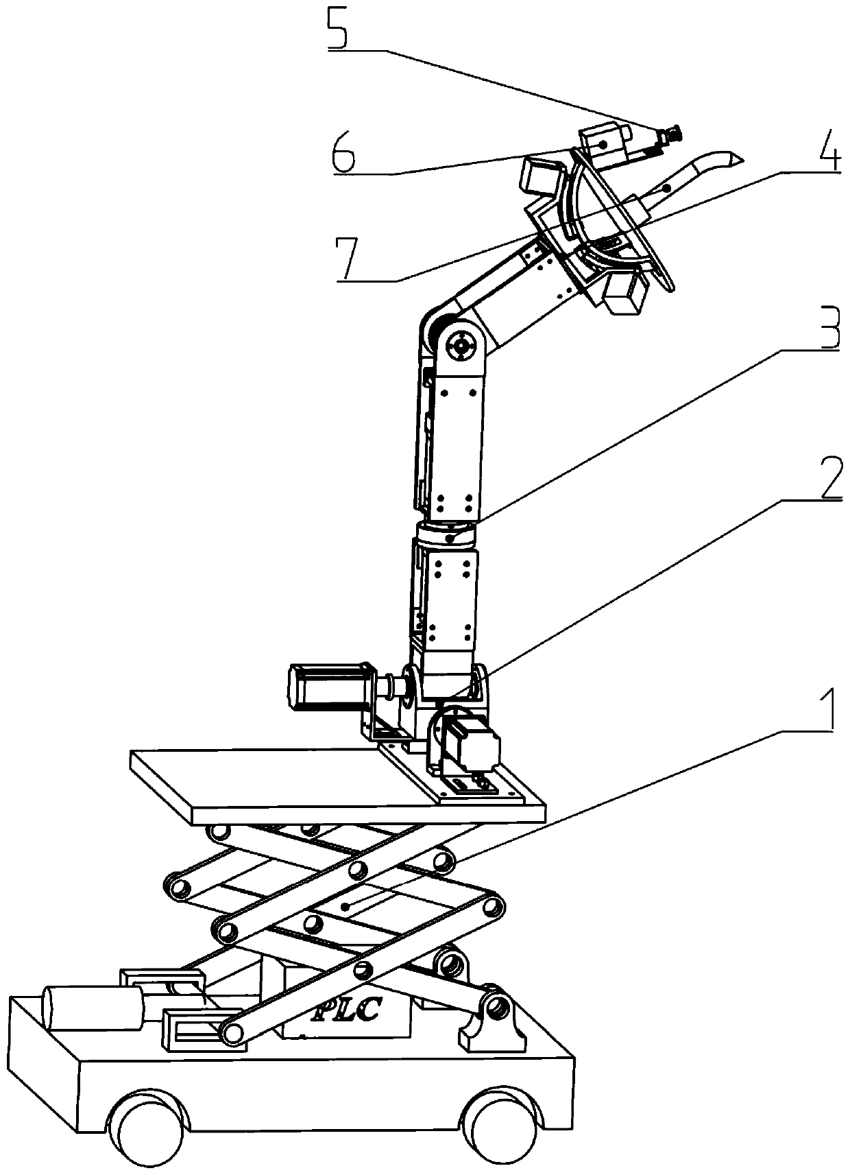 High-dexterity three-dimensional curved surface welding robot device