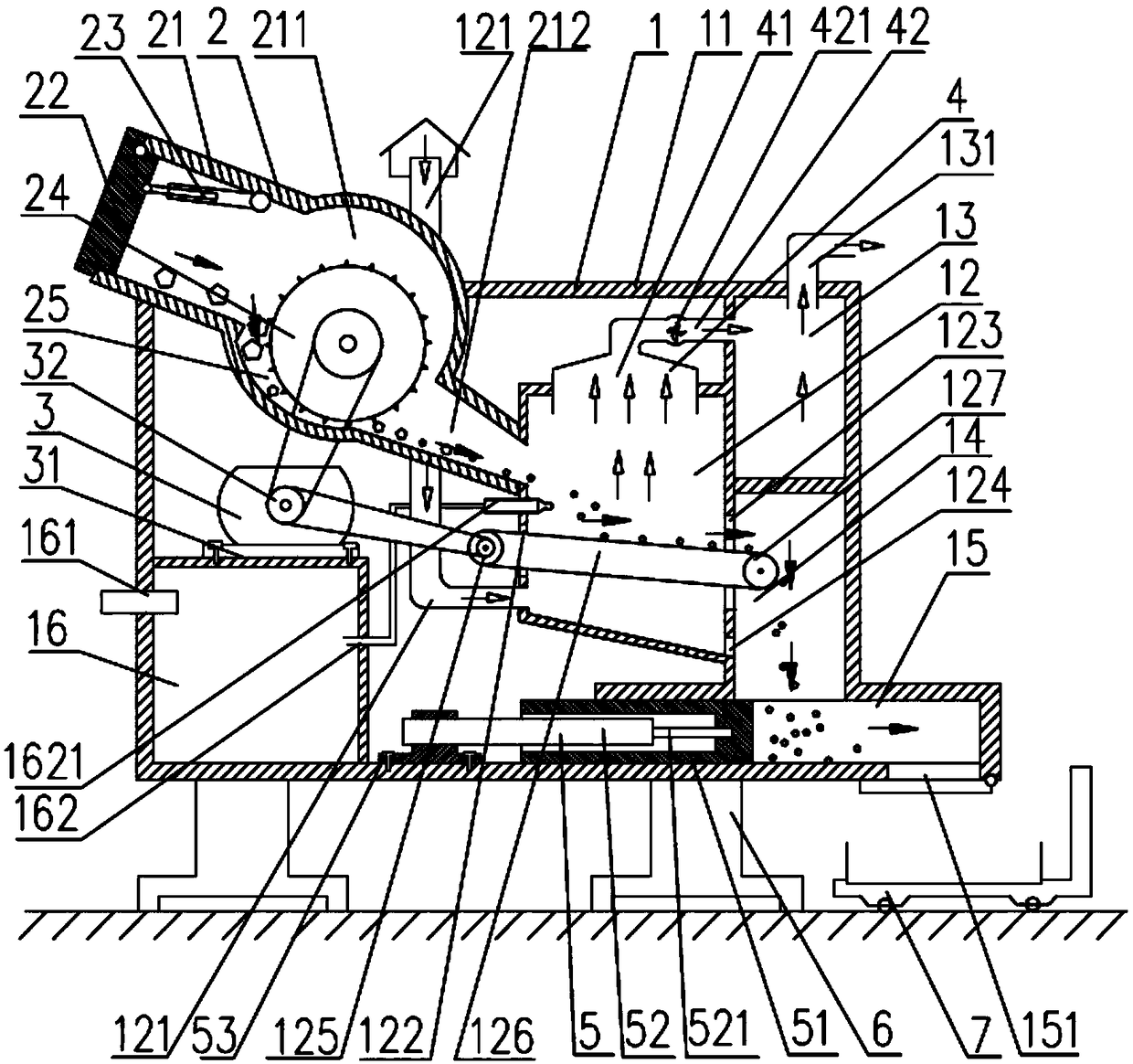 Medical waste compression treatment device