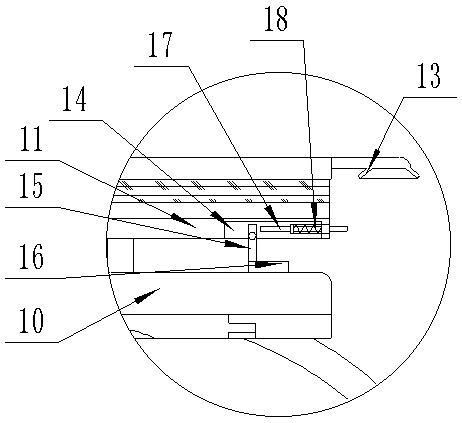 Embedded sliding type electronic watch with protection function