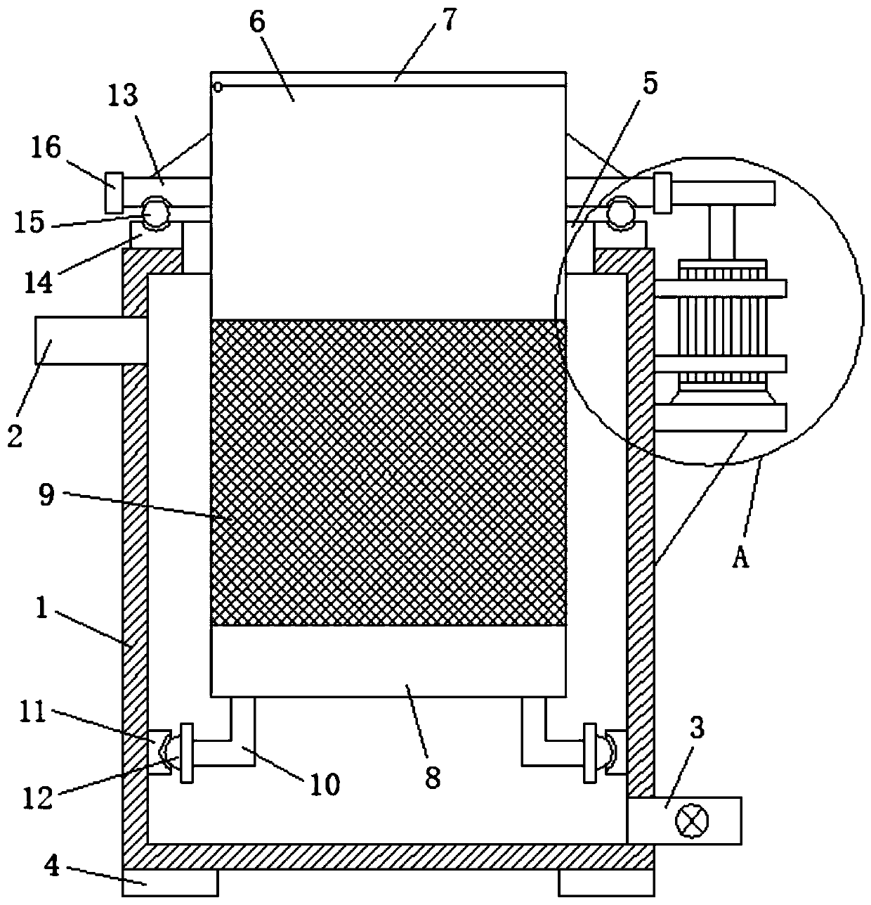 A drying type automatic sesame washing machine