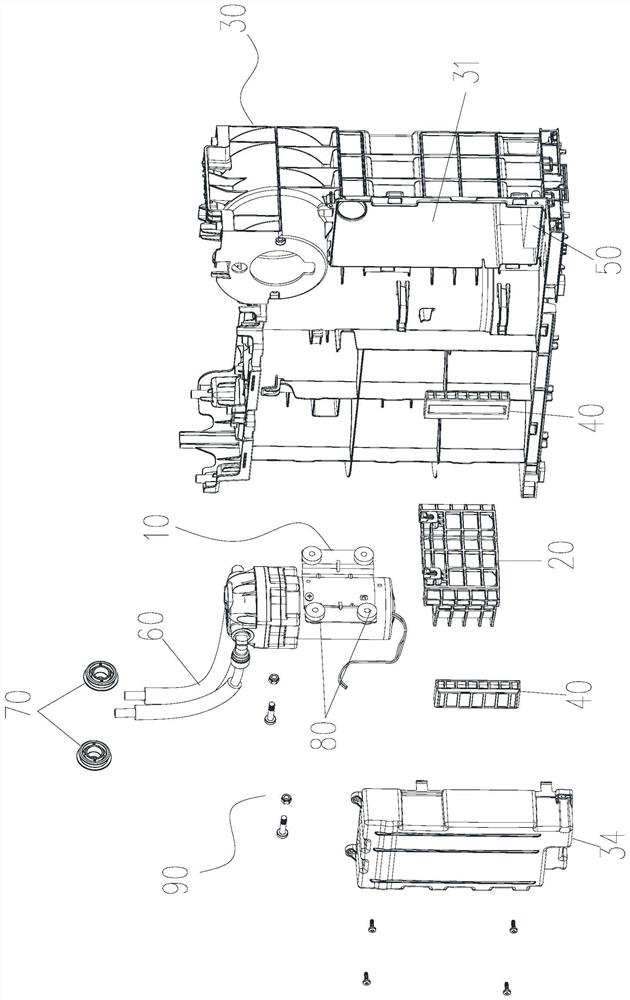 Damping structure of pump body and household appliance with damping structure