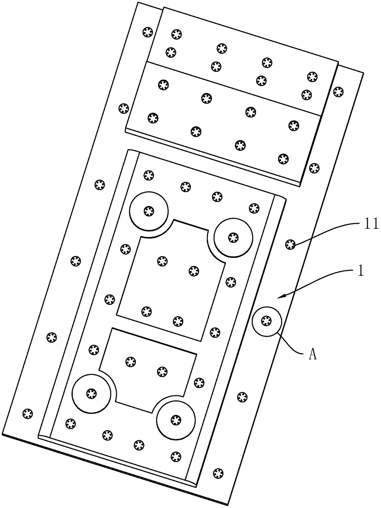 Anti-blocking type mould and production process for mould