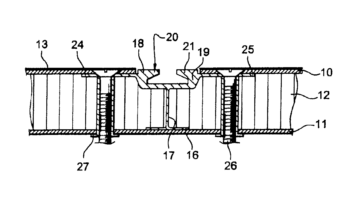 Floor panel and installation for fixing layout elements comprising such panels