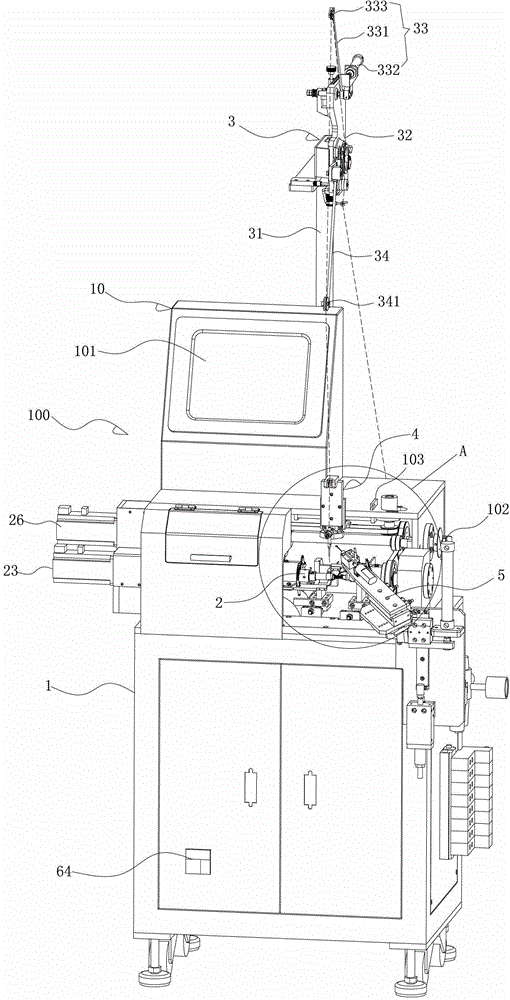 Inclined winding type coreless coil winding device