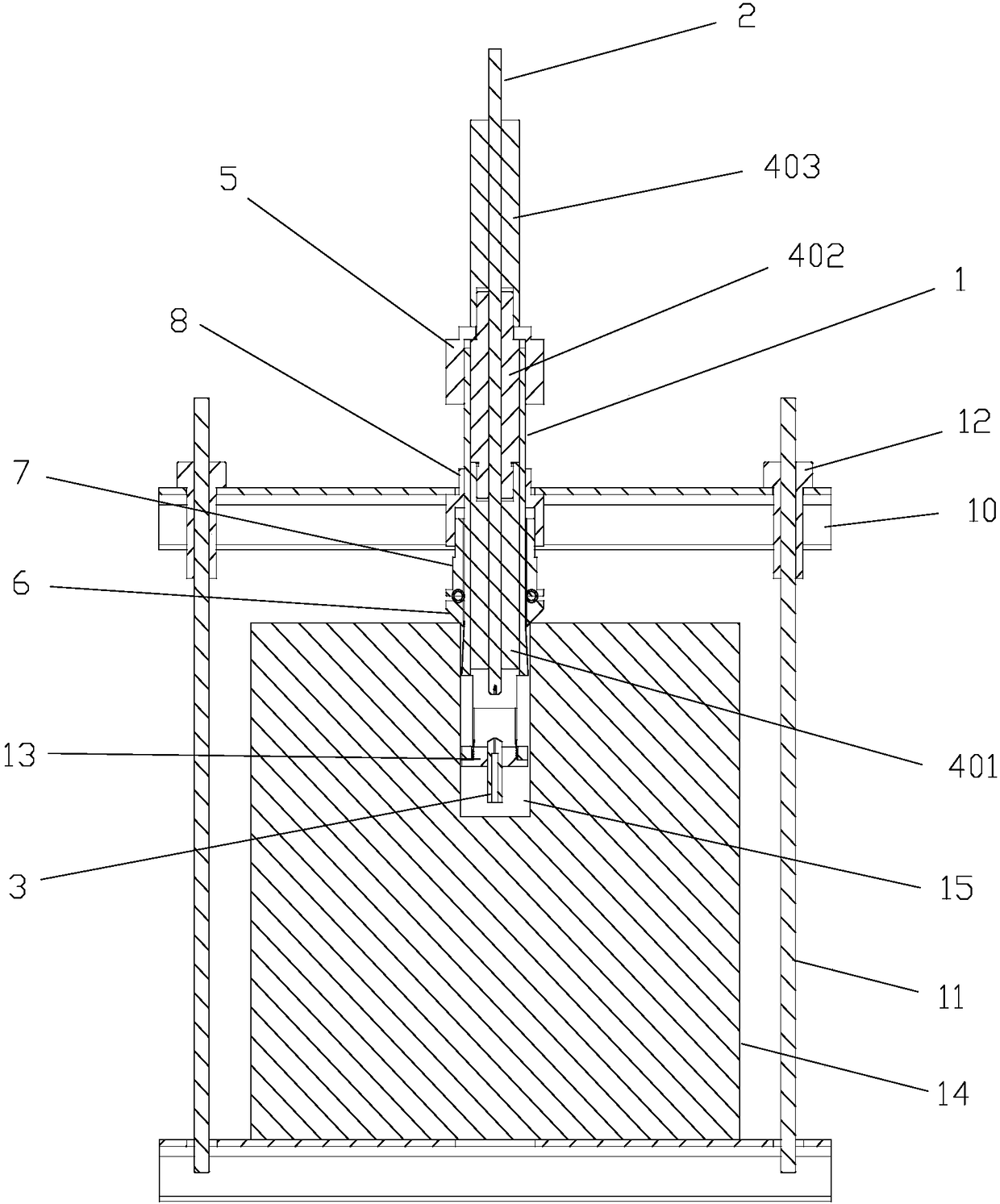 Mechanical device for generating plasma blasting rock with liquid-electric effect