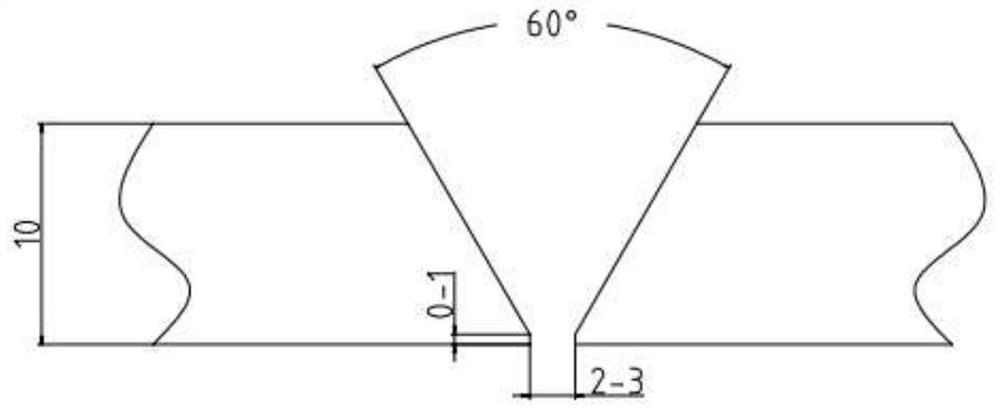 Pipeline steel two-in-one butt weld pipeline deep penetration high-speed welding process method