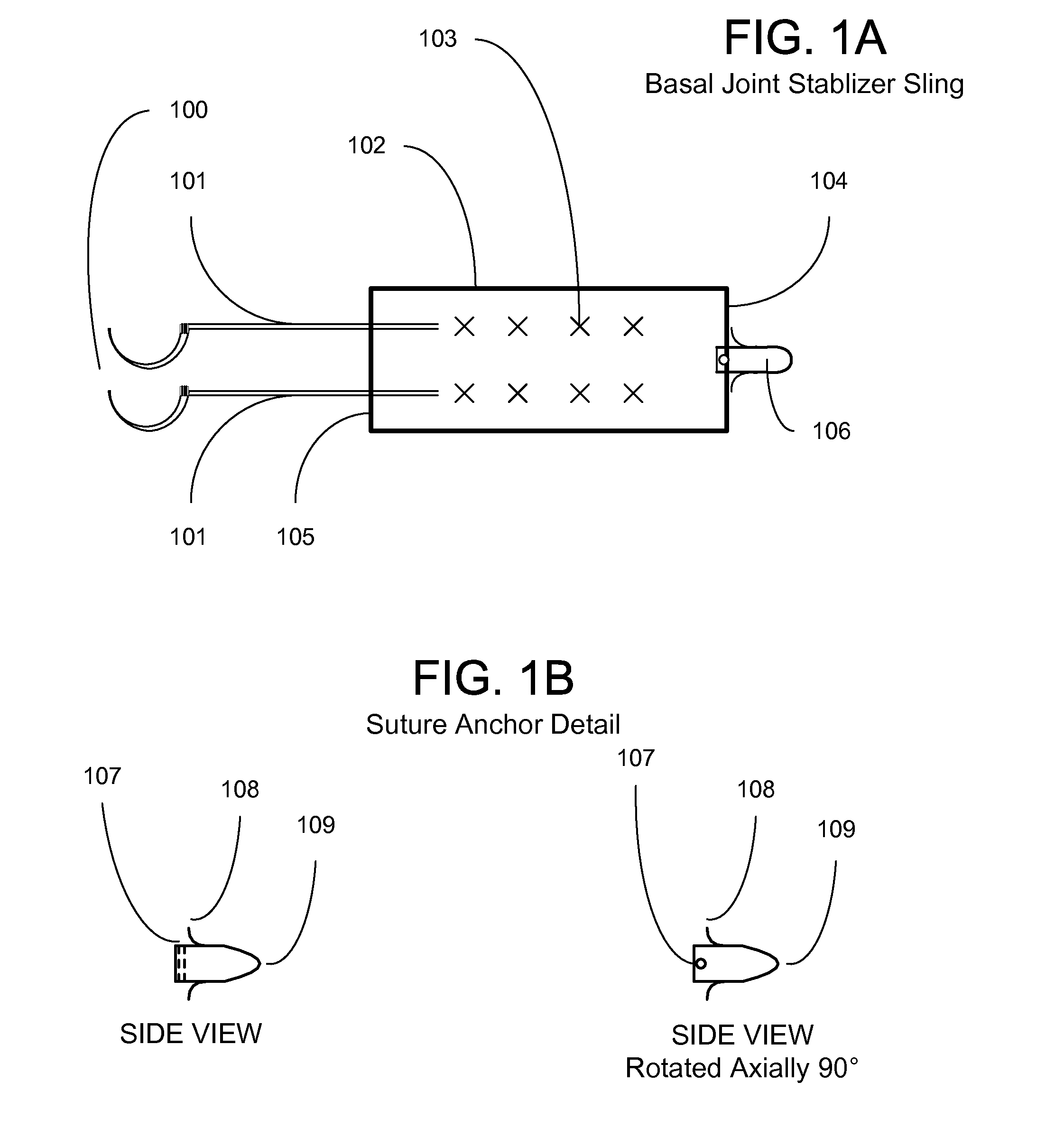 Surgical implantable stabilizer sling for basal joint arthroplasty