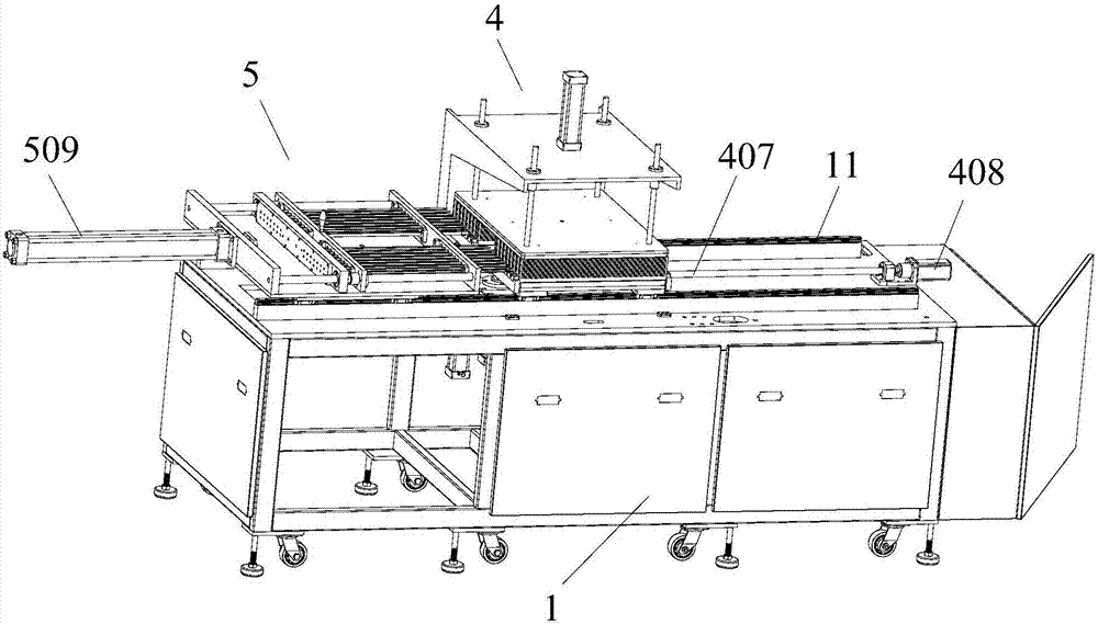 Fin evaporator fin arrangement and pushing expansion all-in-one machine