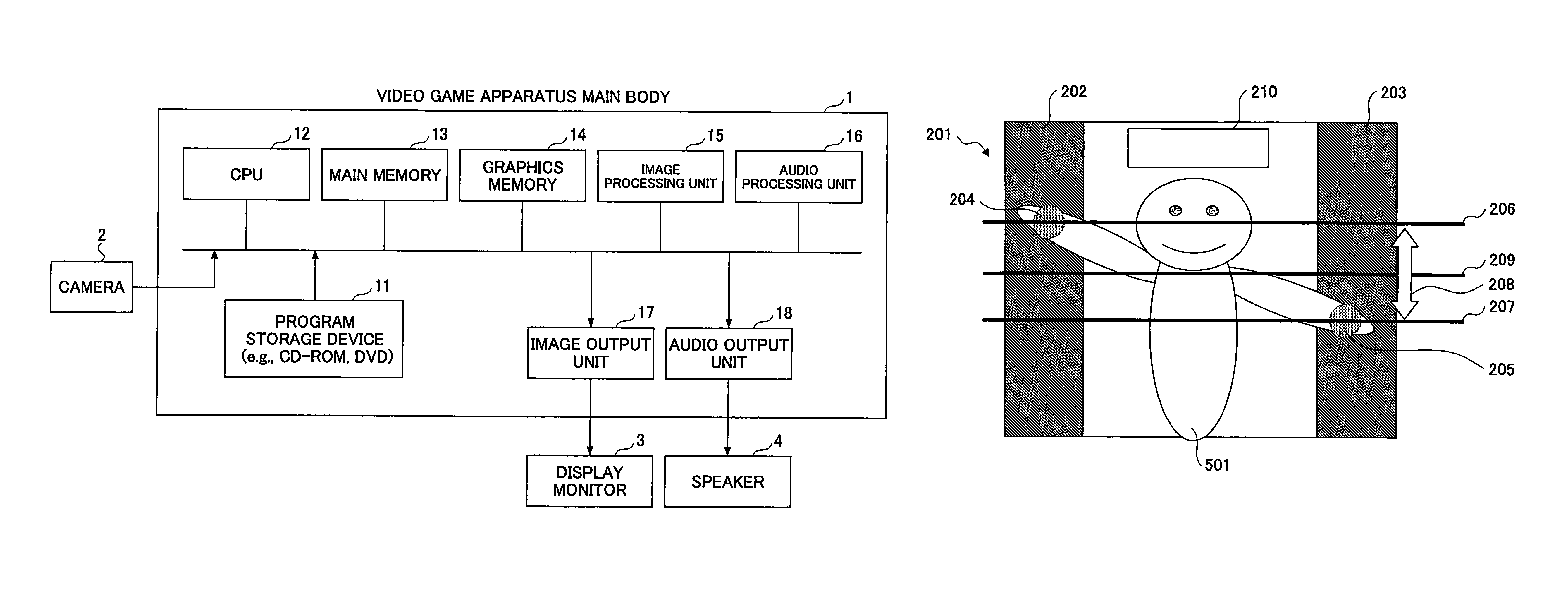 Pose detection method, video game apparatus, pose detection program, and computer-readable medium containing computer program