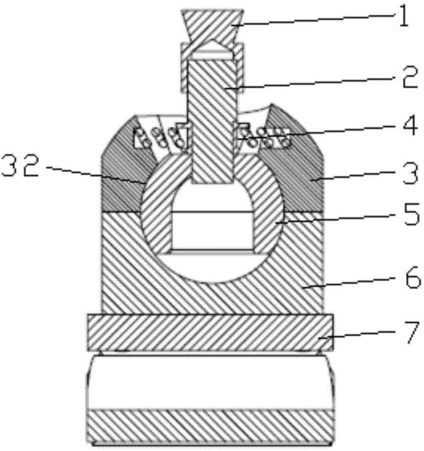 Two-degree-of-freedom limited anisotropic flexible bionic ankle joint