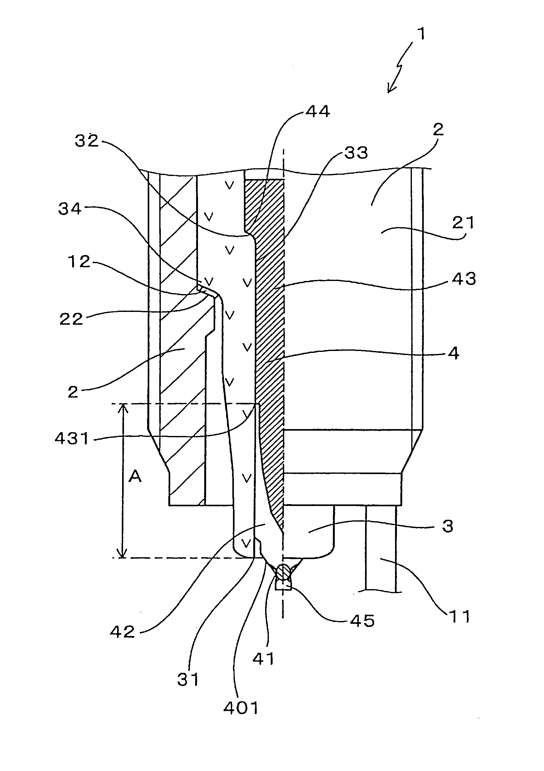 Compact structure of spark plug designed to ensure desired heat range