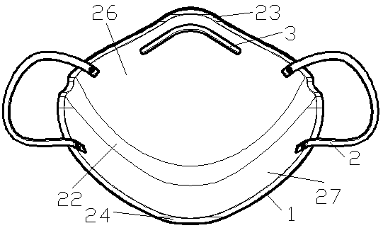 Inhalation and exhalation filter type mask