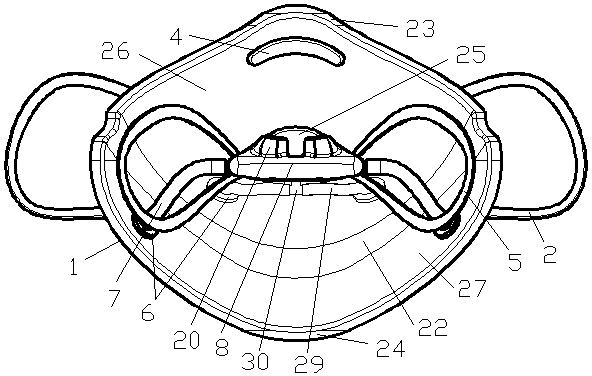 Inhalation and exhalation filter type mask