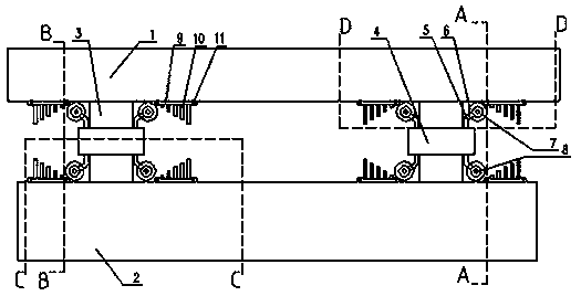 Multi-functional rubber pad limiting device