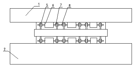 Multi-functional rubber pad limiting device