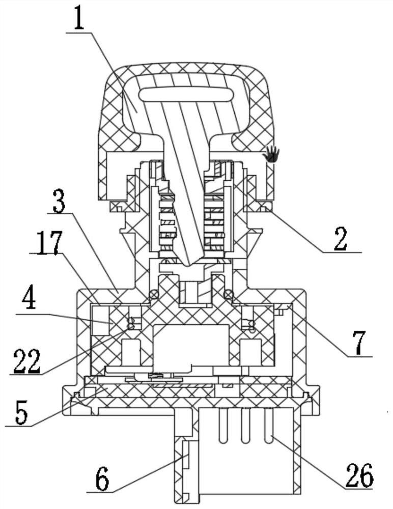 Switch with shell anti-restart mechanism and using method thereof