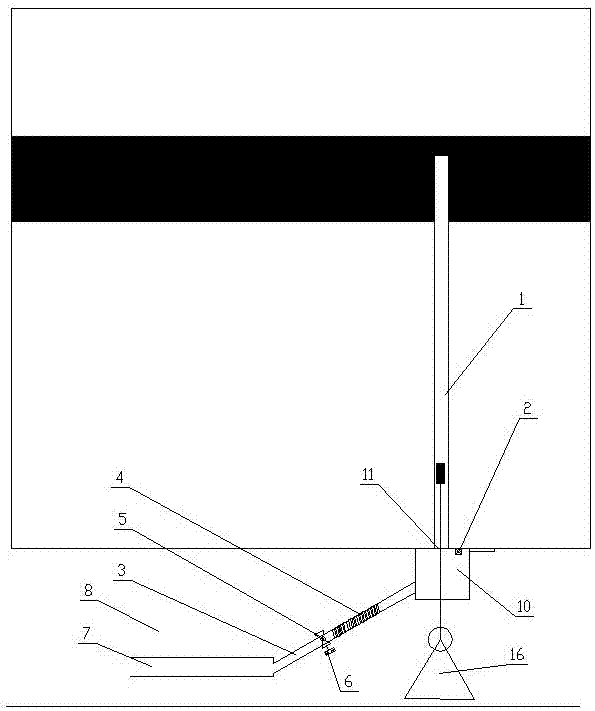 Automatic collecting device and method for gas emitted in water-jetting boring