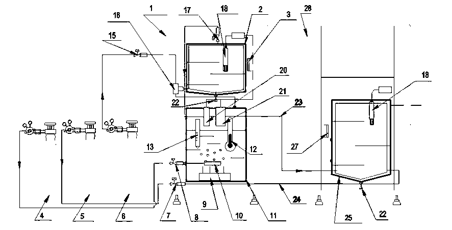 Analog flue gas mixing device based on high temperature humidity generator