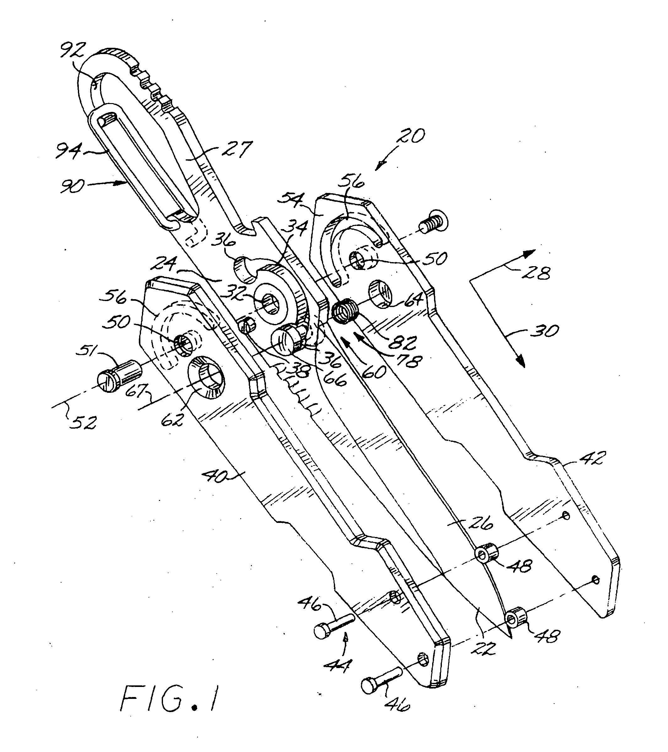 Fixed-blade knife with pivotable side pieces