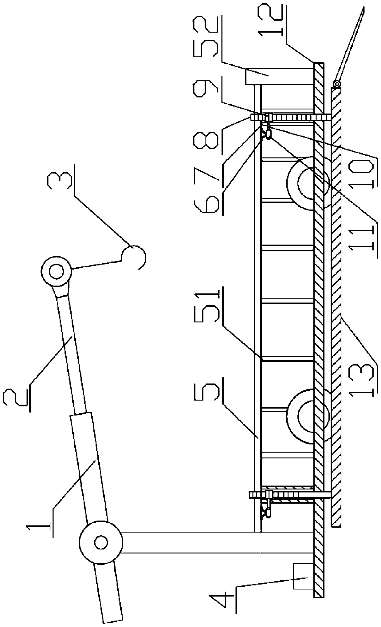 Trailer special for accident automobile based on motor control lifting