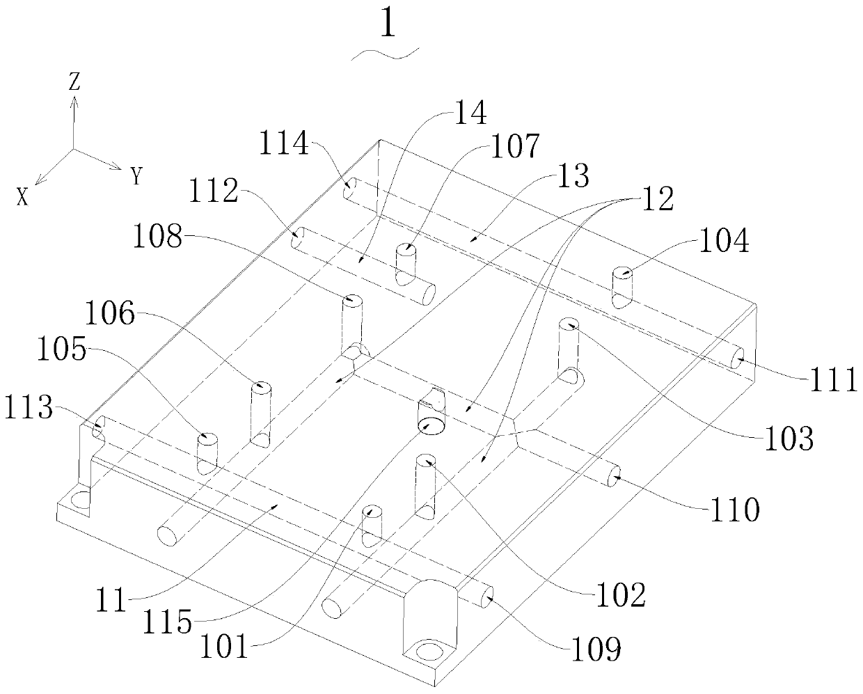 Air circuit integration block and air circuit valve block component