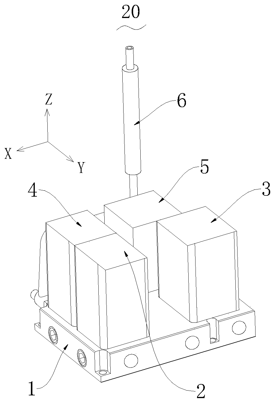 Air circuit integration block and air circuit valve block component