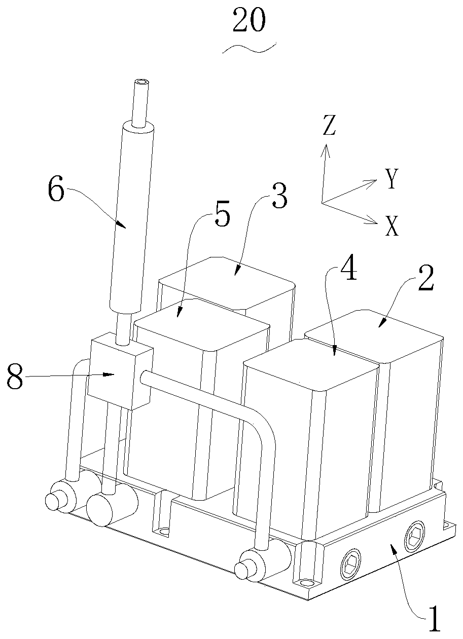 Air circuit integration block and air circuit valve block component