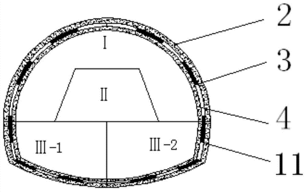 Soft rock large-deformation tunnel supporting system and construction method thereof