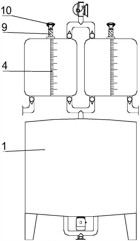 Mixed paint fast proportioning device for building construction