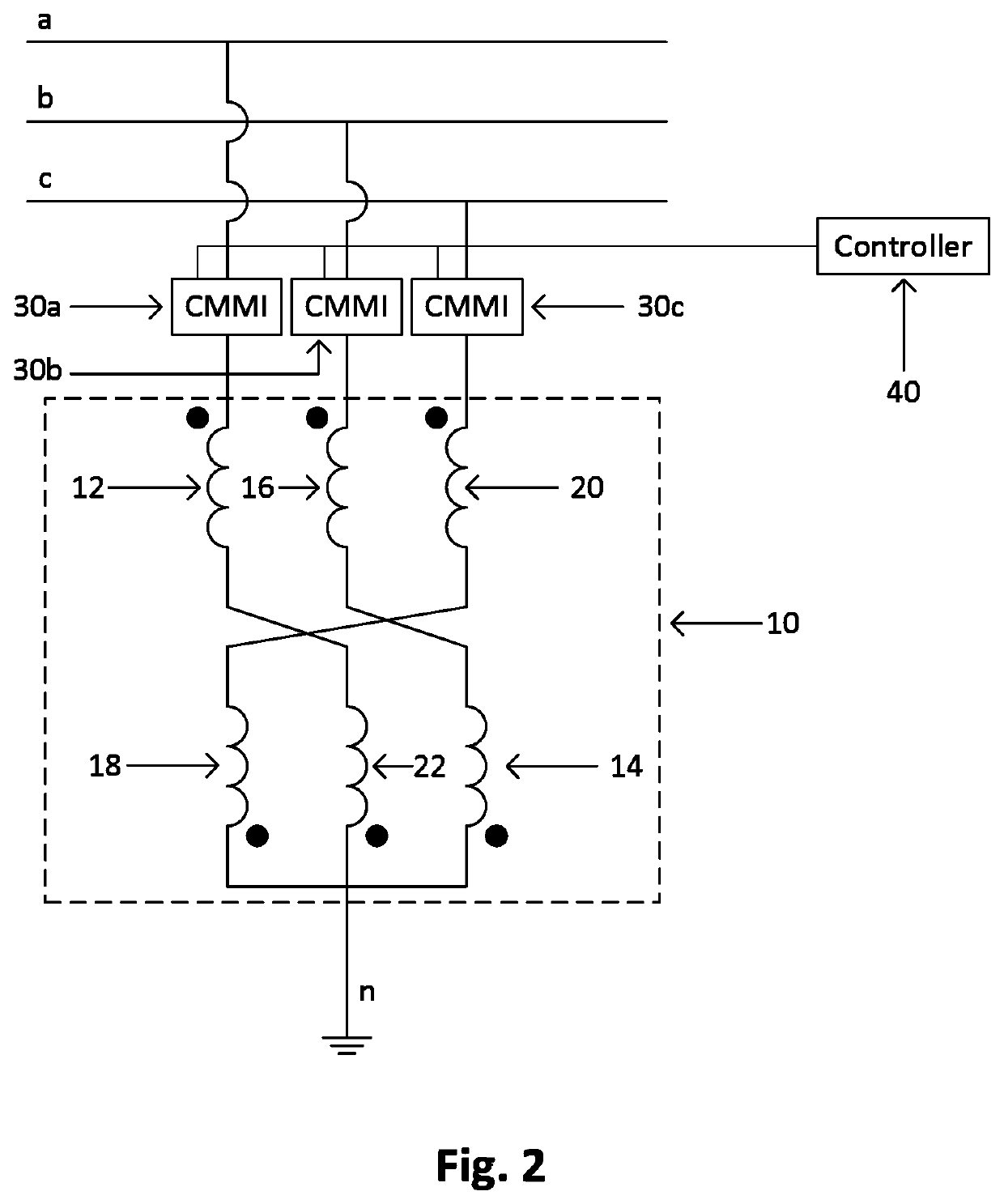 System and method for implementing a zero-sequence current filter for a three-phase power system