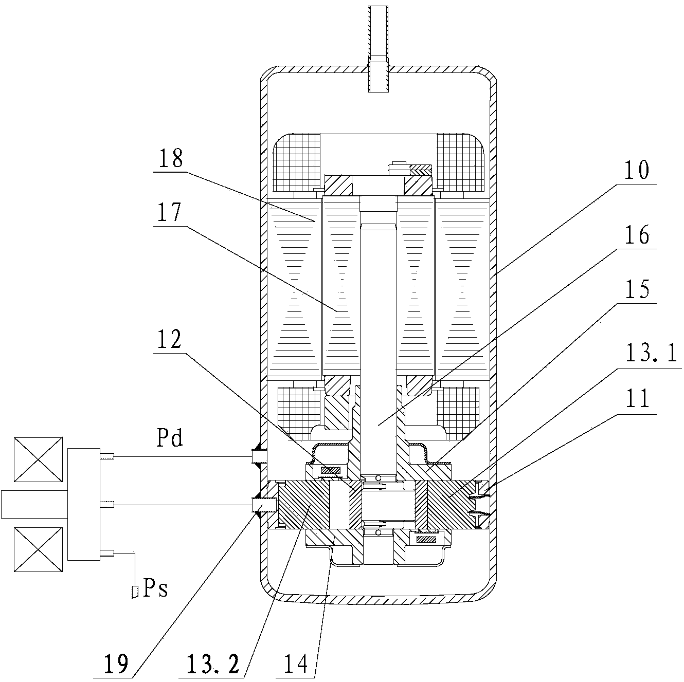 Double-slip-sheet type rotary compressor