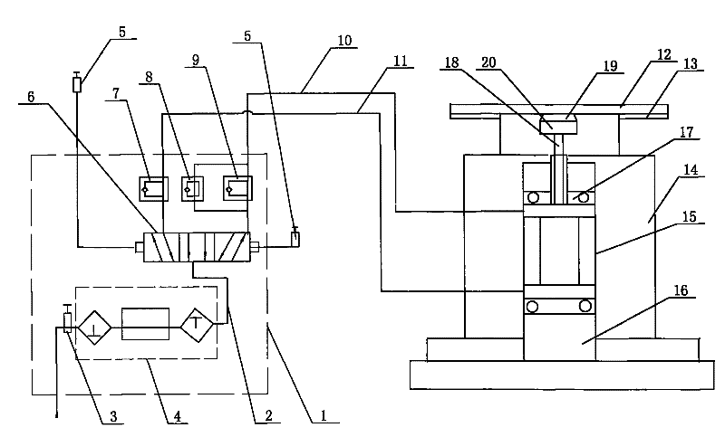 Automatic feeding device for four-column hydraulic column system