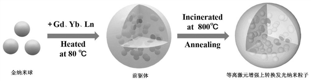 A kind of plasmon-enhanced upconversion luminescent nanoparticle and its preparation method and application