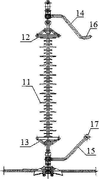 Lightning-protection method and device for transmission line composite insulator