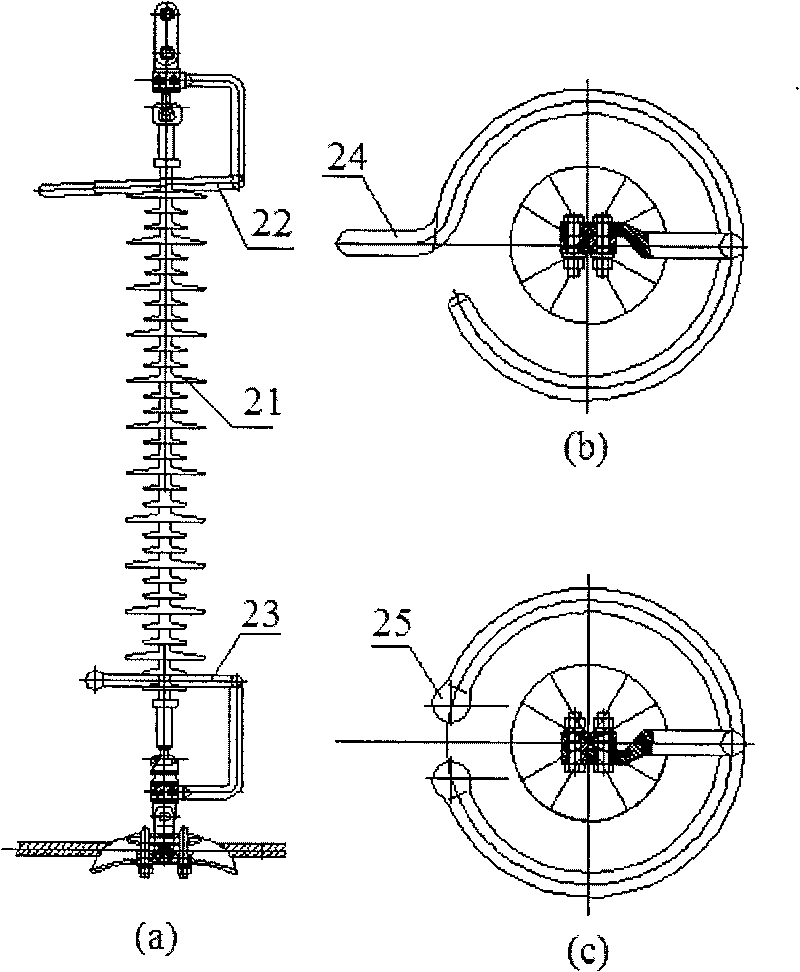 Lightning-protection method and device for transmission line composite insulator