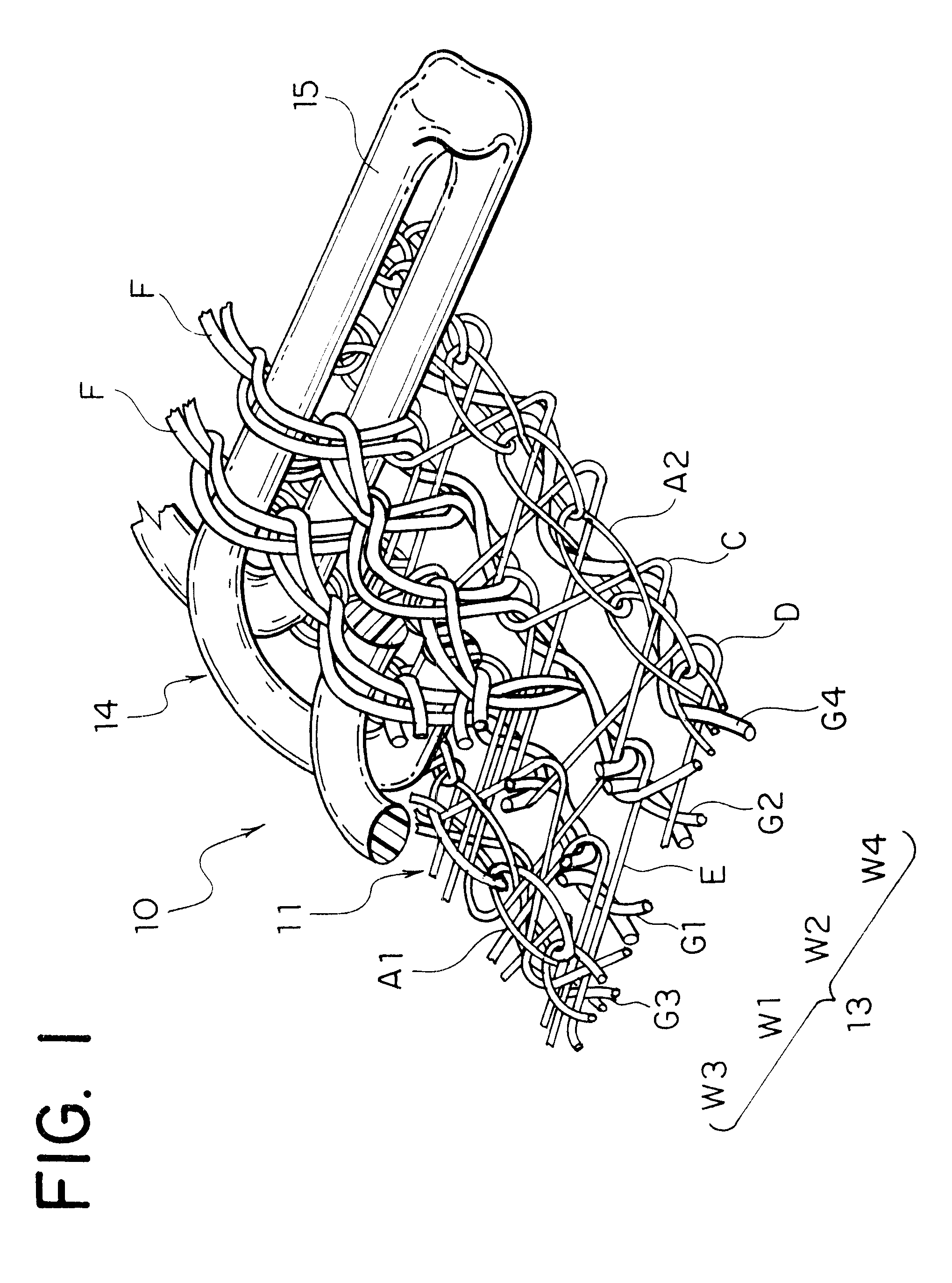 Knit-in slide fastener