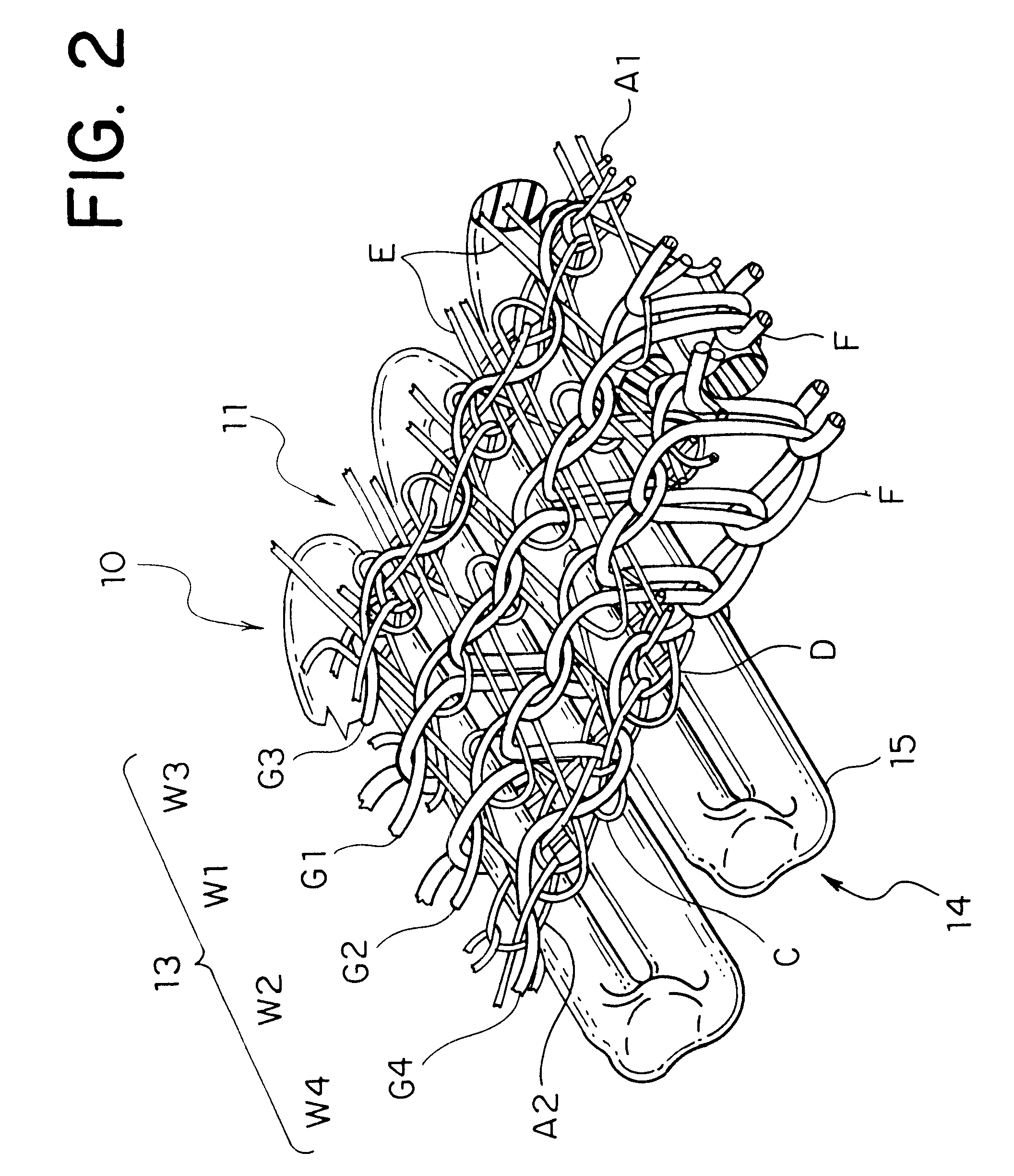 Knit-in slide fastener