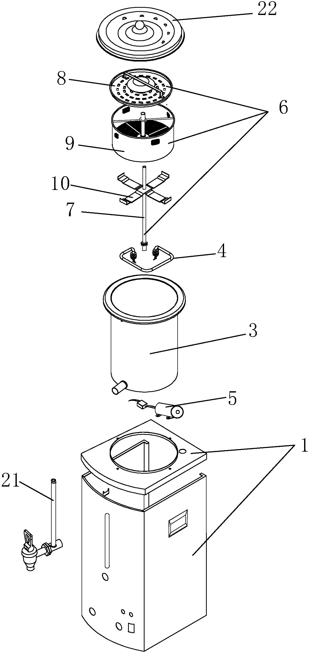 Spray type Hong Kong-style milk tea making machine