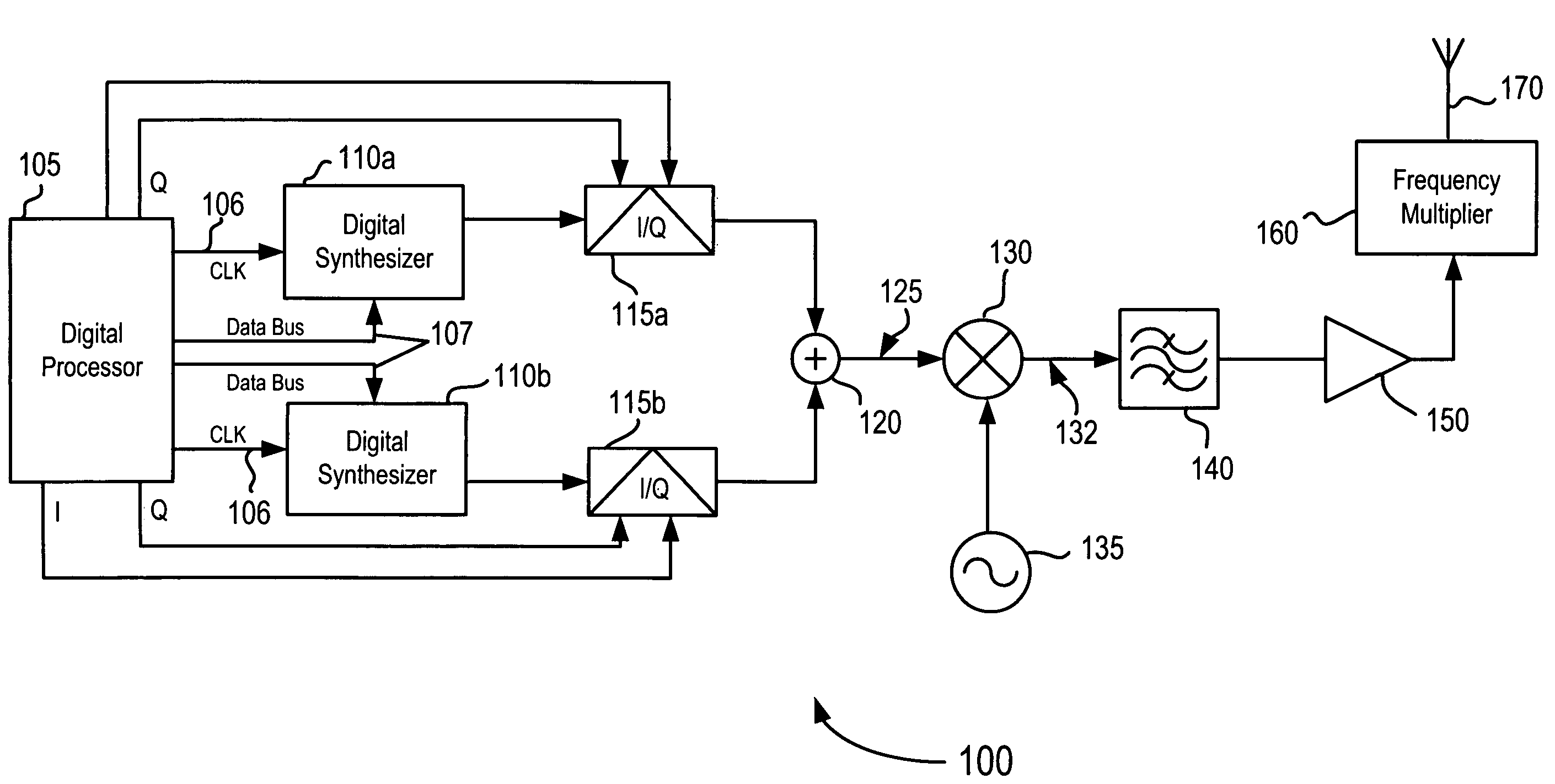 Modulation and transmission methods to provide a wireless link and transmitter circuit for providing a wireless link