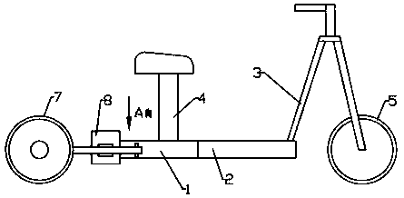 Rear double-wheel supporting electric vehicle good in applicability