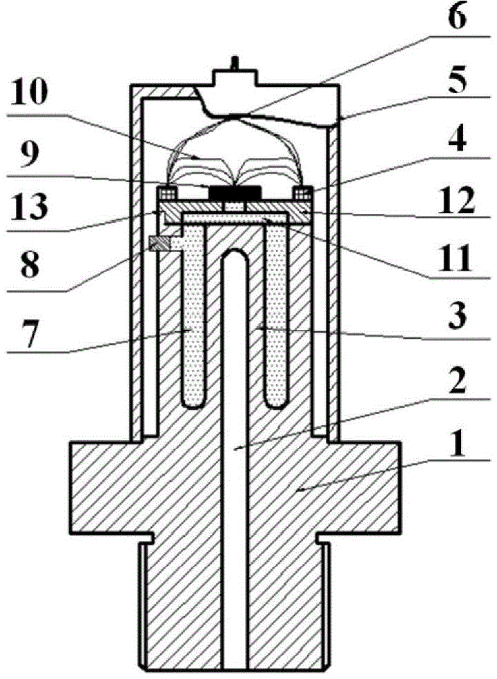 A cylindrical ultra-high pressure sensor with side cavity oil-filled structure